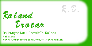 roland drotar business card